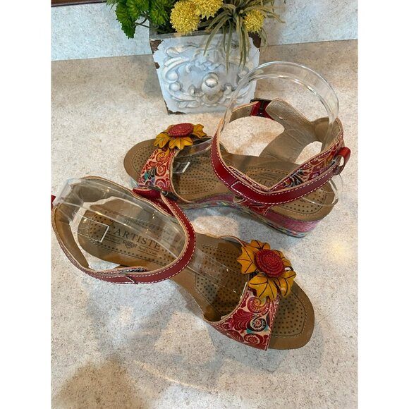 L'Artiste Women's Annmarie Ankle Strap Sandal Size 37 (7) - Picture 4 of 10